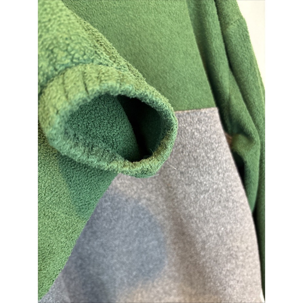 Vintage J Crew Oarsman Jacket Mens XL Green Fleece Pullover Quarter Zip USA Y2K - Picture 7 of 10
